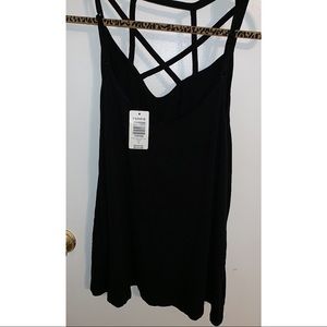 Torrid Black Tank Top Crisscross Strappy Back